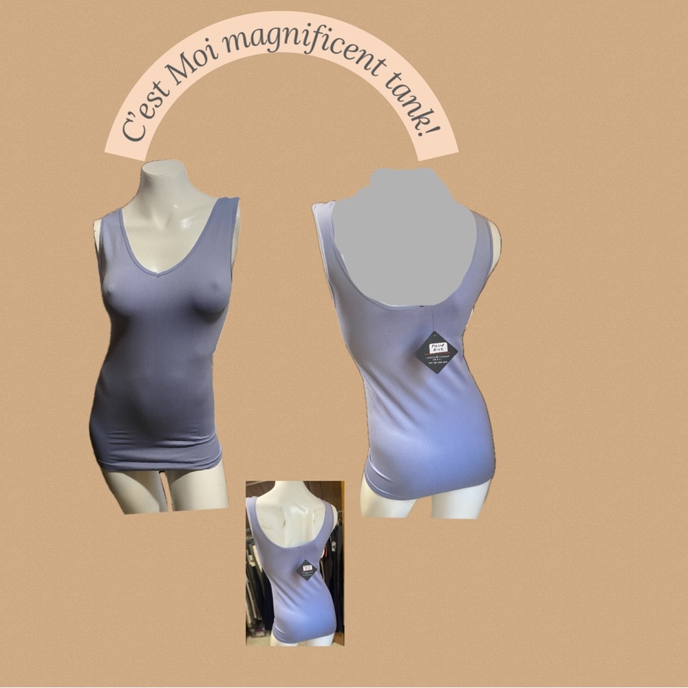 C’est Moi exquisite 2-1 reversible tank top!